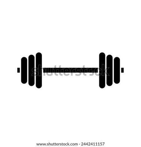 Barbel, Dumbbell Gym Icon simple flat vector illustration on white background..eps