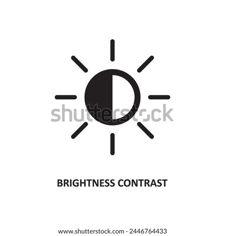 brightness contrast icon vector. brightness contrast symbol flat trendy style illustration on white backgorund..eps