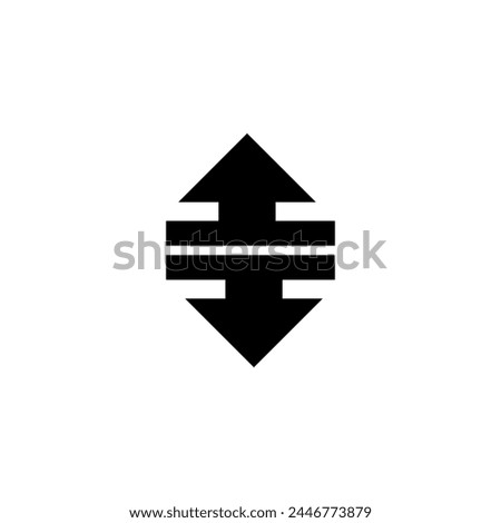 Split vertical arrows vector, Split vertical arrows symbol flat trendy style illustration on white backgorund..eps