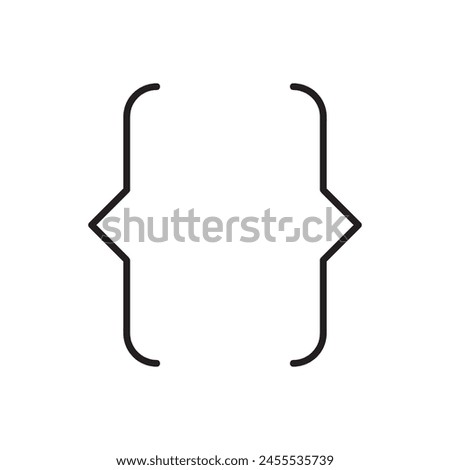 Bracket icon. vector Signs flat trendy style illustration for web and app..eps