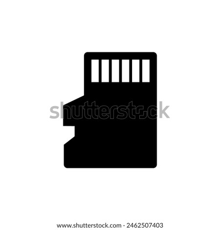 SD Card icon vector, simple flat micro sd card illustration on white background..eps