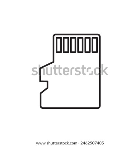 SD Card icon vector, simple flat liner illustration on white background..eps