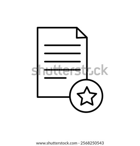 Paper star outline icon.vector simple illustration for web and app..eps