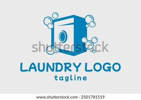 Laundry machine logo for business