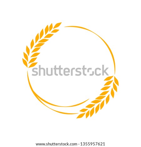 Agriculture wheat Logo Template vector icon