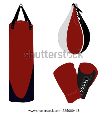 Boxing set, boxing gloves, punching bag, boxing bag