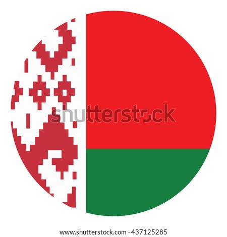 Vector illustration flag of Belarus icon. Rectangle national flag of Belarus. Belarus island flag button