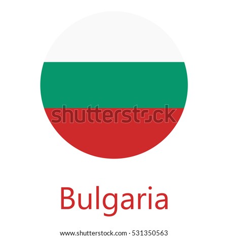 Round bulgaria flag vector icon isolated, bulgaria flag button