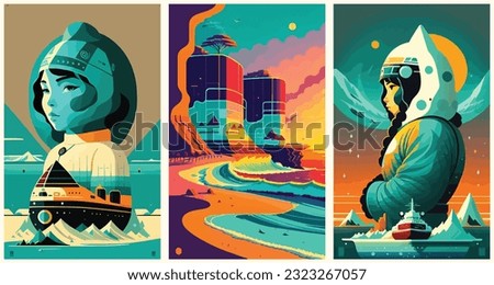 Inuit Traditions Exploring The Rich Cultural Heritage Of Arctic Indigenous People set collection of abstract vector illustration