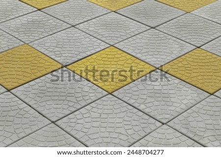 Similar – Image, Stock Photo Footpath with paving slabs in winter
