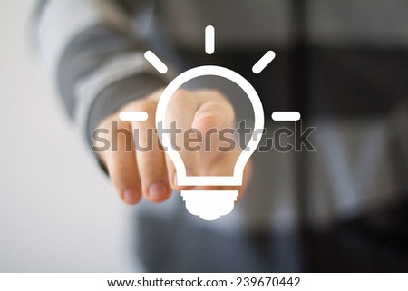 Button idea bulb business web