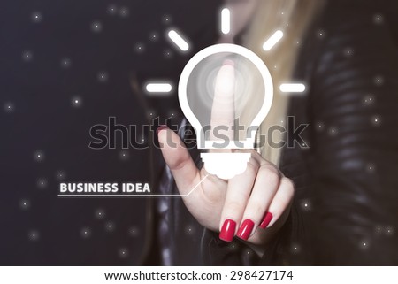 Button idea bulb business icon communication online
