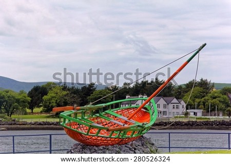 Boat replica in Dingle Penisula, County Kerry, Ireland
