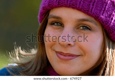 Attractive Young Woman Dressed For Fall Weather