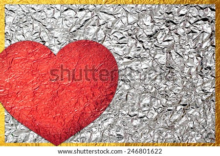Heart shiny  leaf  Bronze Shiny  leaf   foil texture background