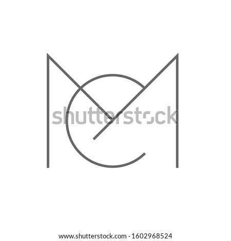 letter M C logo design vector template sign icon Zdjęcia stock © 