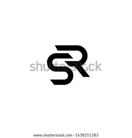 initial letter S R logo design simple modern Stock fotó © 