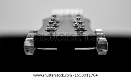Muzical Balance.Guitar black and white Imagine de stoc © 