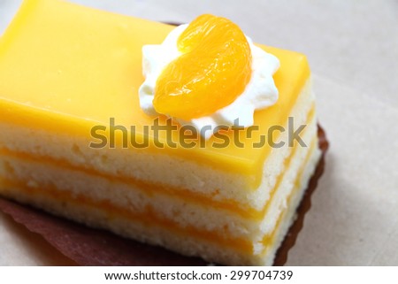 orange sweet cake for special time made from fresh orange fruit