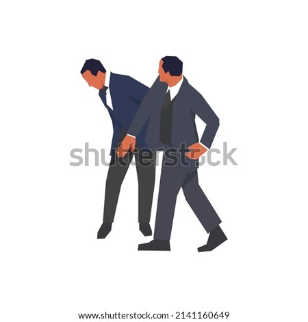 Man gets slapped simple flat vector character illustration. Stock fotó © 