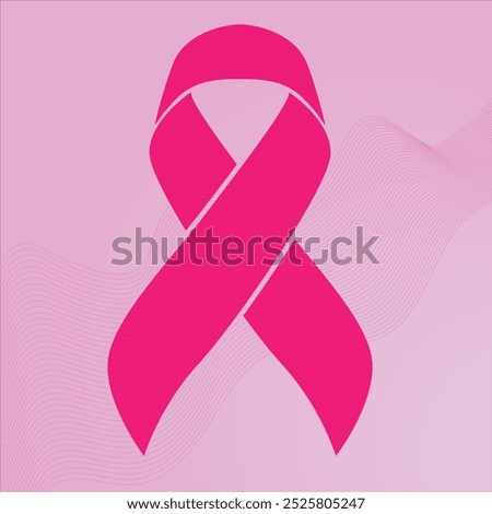 A Breast Cancer Awareness Month icon designed to be versatile, smooth, and clean, with a heartfelt touch, making it perfect for women’s logos, posters, t-shirts, and other graphic projects