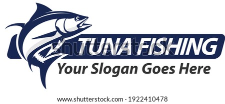 Tuna Fishing Logo. Unique and Fresh tuna Jumping, Great to use as your Tuna or Saltwater Fishing Logo. 