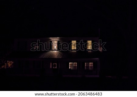 Similar – Image, Stock Photo Illuminated windows of an office building at night