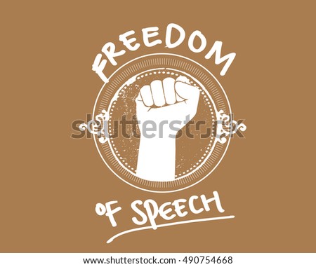 freedom of speech vector background