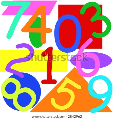 Colorful Geometrical Shapes And Numbers Stock Photo 2842962 : Shutterstock