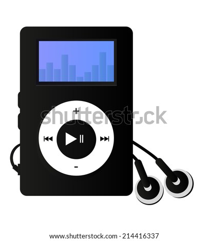 Mp3 player with display and with the headphones