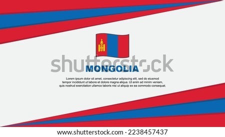 Mongolia Flag Abstract Background Design Template. Mongolia Independence Day Banner Cartoon Vector Illustration. Mongolia Flag