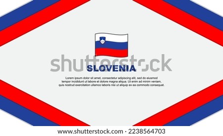 Slovenia Flag Abstract Background Design Template. Slovenia Independence Day Banner Cartoon Vector Illustration. Slovenia Illustration