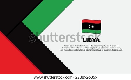 Libya Flag Abstract Background Design Template. Libya Independence Day Banner Cartoon Vector Illustration. Libya