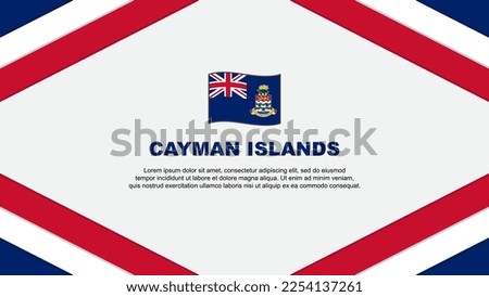 Cayman Islands Flag Abstract Background Design Template. Cayman Islands Independence Day Banner Cartoon Vector Illustration. Cayman Islands Template