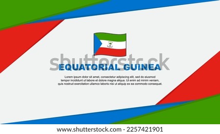 Equatorial Guinea Flag Abstract Background Design Template. Equatorial Guinea Independence Day Banner Cartoon Vector Illustration. Equatorial Guinea