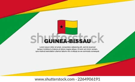 Guinea-Bissau Flag Abstract Background Design Template. Guinea-Bissau Independence Day Banner Cartoon Vector Illustration. Guinea-Bissau