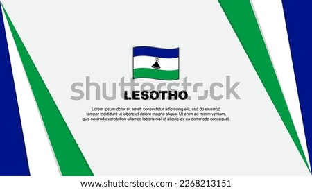 Lesotho Flag Abstract Background Design Template. Lesotho Independence Day Banner Cartoon Vector Illustration. Lesotho Flag