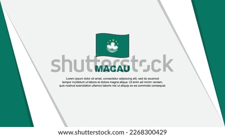 Macau Flag Abstract Background Design Template. Macau Independence Day Banner Cartoon Vector Illustration. Macau Flag