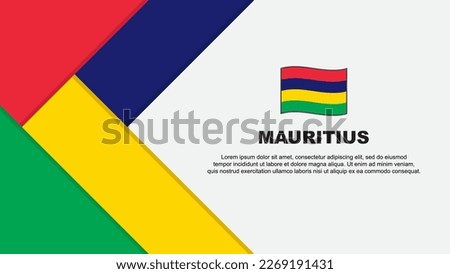 Mauritius Flag Abstract Background Design Template. Mauritius Independence Day Banner Cartoon Vector Illustration. Mauritius Illustration