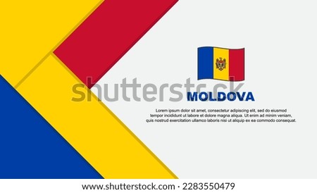 Moldova Flag Abstract Background Design Template. Moldova Independence Day Banner Cartoon Vector Illustration. Moldova Illustration