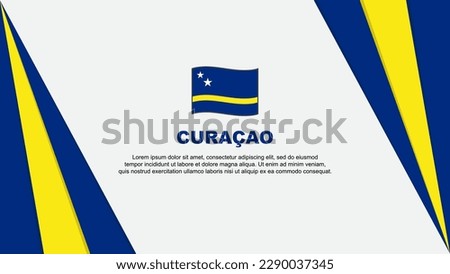 Curacao Flag Abstract Background Design Template. Curacao Independence Day Banner Cartoon Vector Illustration. Curacao Flag