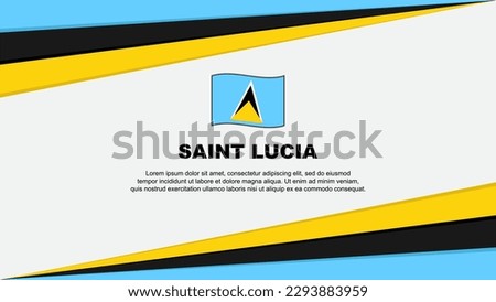 Saint Lucia Flag Abstract Background Design Template. Saint Lucia Independence Day Banner Cartoon Vector Illustration. Saint Lucia Design