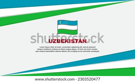 Uzbekistan Flag Abstract Background Design Template. Uzbekistan Independence Day Banner Cartoon Vector Illustration. Uzbekistan Design