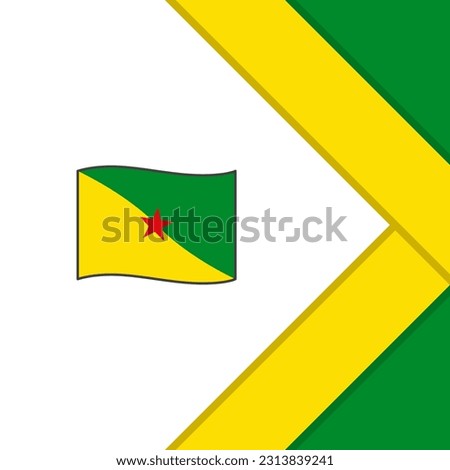 French Guiana Flag Abstract Background Design Template. French Guiana Independence Day Banner Social Media Post. French Guiana Cartoon