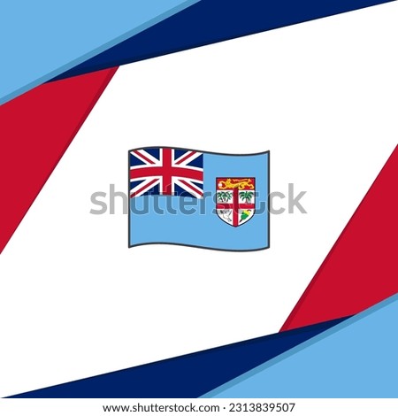 Fiji Flag Abstract Background Design Template. Fiji Independence Day Banner Social Media Post. Fiji