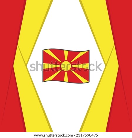 North Macedonia Flag Abstract Background Design Template. North Macedonia Independence Day Banner Social Media Post. North Macedonia Background
