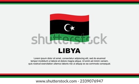 Libya Flag Abstract Background Design Template. Libya Independence Day Banner Social Media Vector Illustration. Libya Design