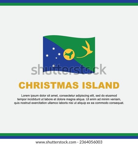 Christmas Island Flag Background Design Template. Christmas Island Independence Day Banner Social Media Post. Christmas Island Design
