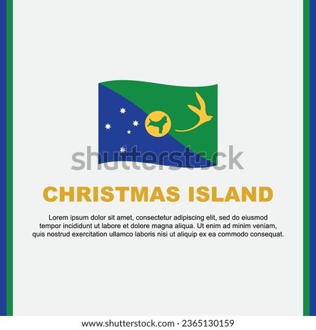 Christmas Island Flag Background Design Template. Christmas Island Independence Day Banner Social Media Post. Christmas Island Cartoon