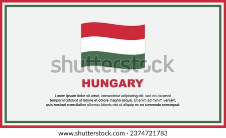 Hungary Flag Abstract Background Design Template. Hungary Independence Day Banner Social Media Vector Illustration. Hungary Banner